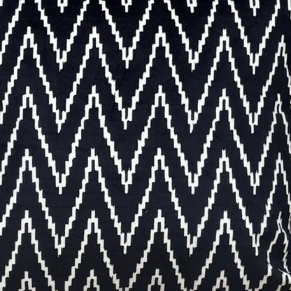 Black And White Velvet Cushion Cover 16 x 16 – another perspective | INARA