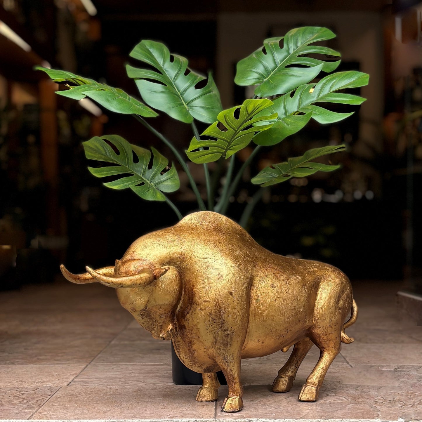 Golden Bull Sculpture