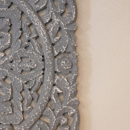 Carved Wooden Square Panel – texture and finish detail | INARA