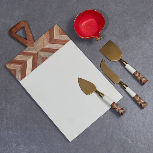 Chevron Cheese Board – The herringbone chevron-patterned mixed resin chopping board should be the gem of the season | INARA