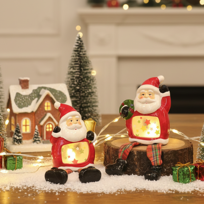 Christmas Decoration Santa Pair – close-up detail view | INARA