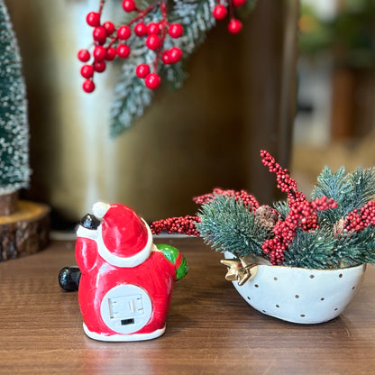 Christmas Decoration Santa Pair – texture and finish detail | INARA