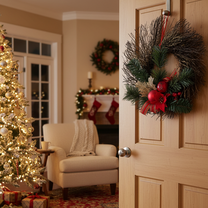 Christmas Decoration Winter Wreath – close-up detail view | INARA