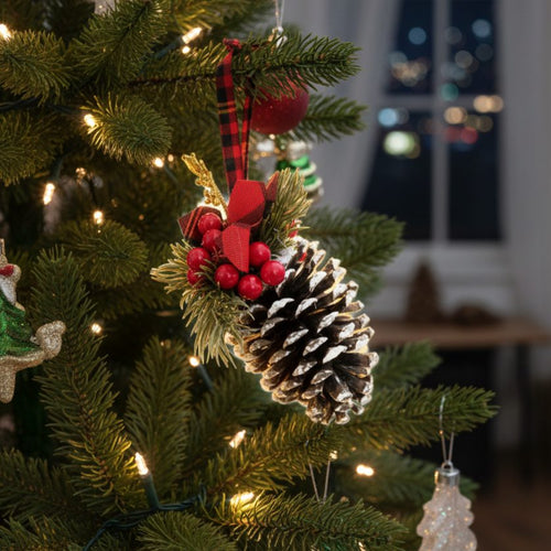 Christmas Ornament - Frosted Pine Hanging – home decor piece | INARA