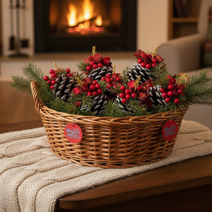 Christmas Ornament - Frosted Pine Hanging – texture and finish detail | INARA