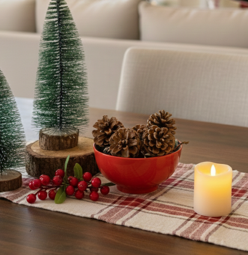 Christmas Ornaments -Pine Cone Hanging Pack of 6 – decorative objects & figurines home decor piece | INARA