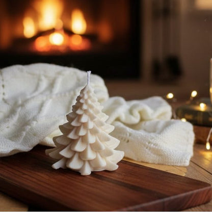 Vanilla Christmas Tree Soy Candle - White – candles home decor piece | INARA
