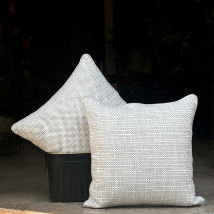 Beige Woven Linen Cushion Cover 18 x 18 – texture and finish detail | INARA