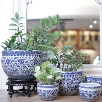 Blue And White Porcelain Planter