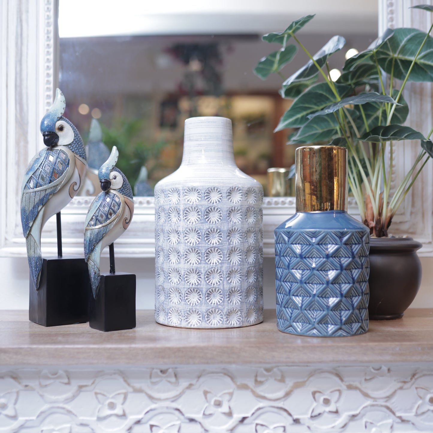 Spectra Patterned Ceramic Vase