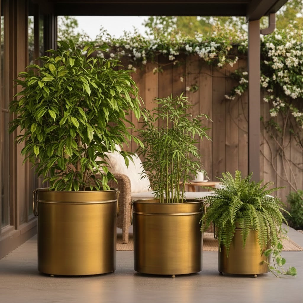 Vintage Brass Planter