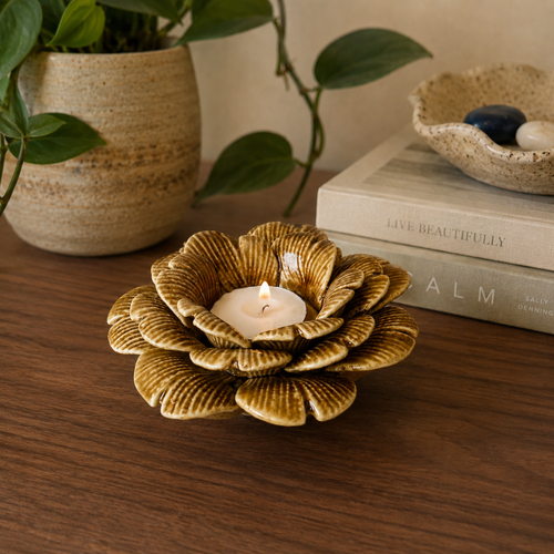 Floral Ceramic T-Light Holder – It's elegant for all ages and genders | INARA