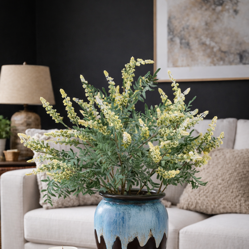 Artificial Foxtail Fern Stem Yellow - Set of 2 – Add natural floral beauty to any space with our delicately crafted foxtail fern stem which | INARA