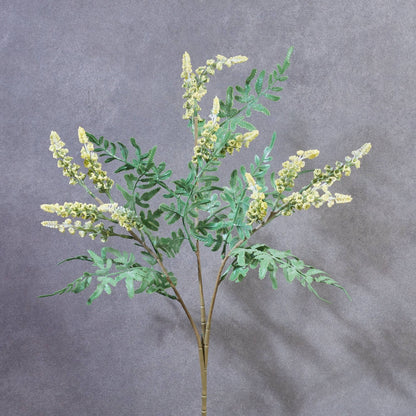 Artificial Foxtail Fern Stem Yellow - Set of 2 – texture and finish detail | INARA