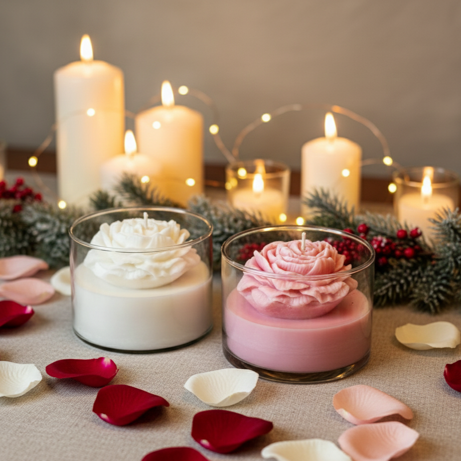 Fragrant Candle Jar Bundle - Set Of 2 – close-up detail view | INARA