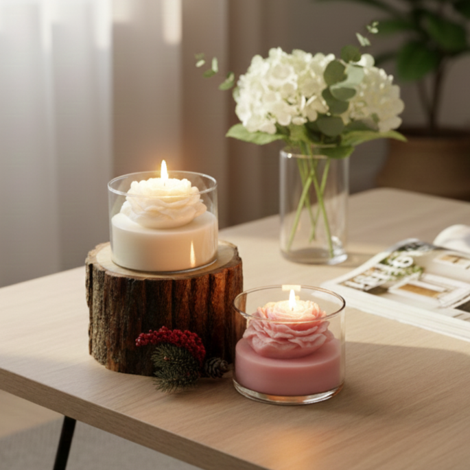 Fragrant Candle Jar Bundle - Set Of 2 – alternate angle | INARA