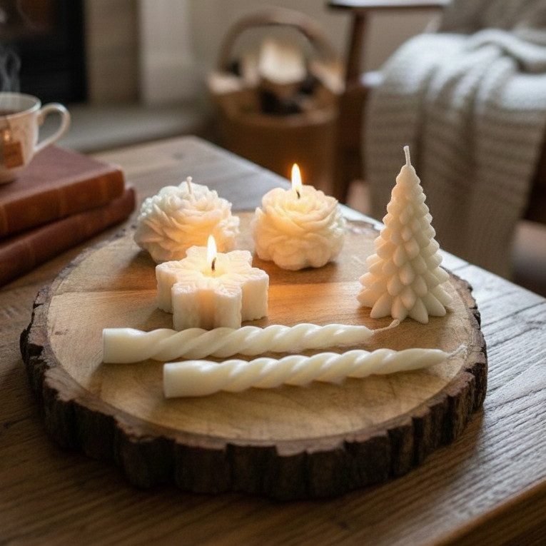 Fragrant Soy Candle Gift Bundle - Set Of 4 – close-up detail view | INARA