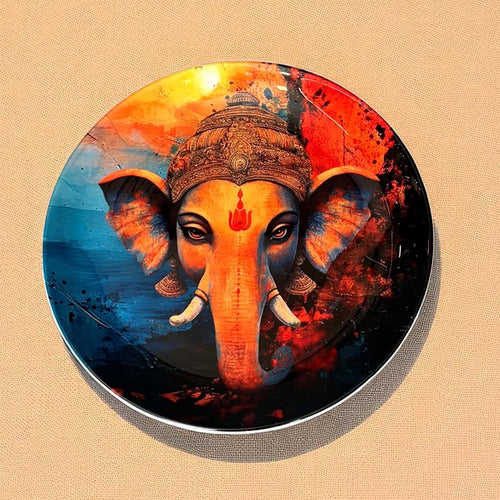 Ganpati Ceramic Wall Plate