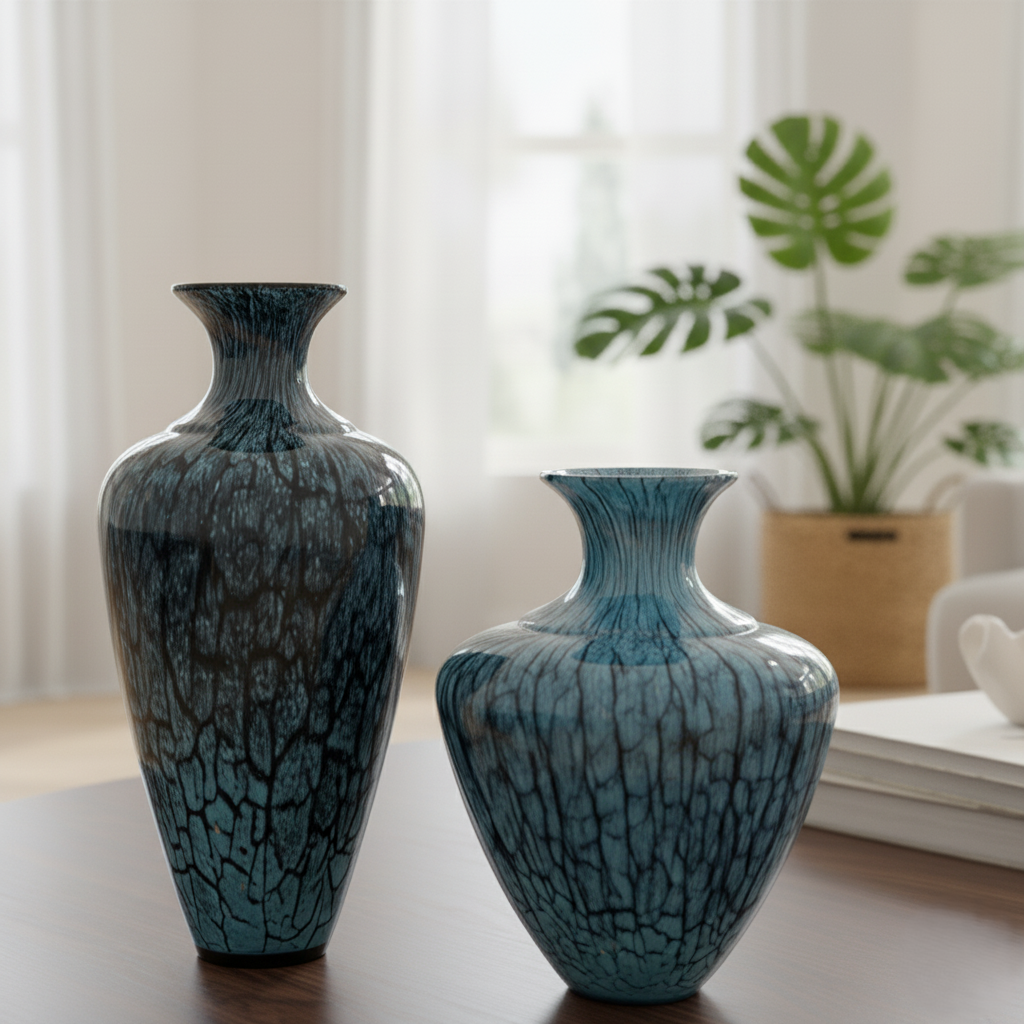 Glazed Glass Vase – close-up detail view | INARA