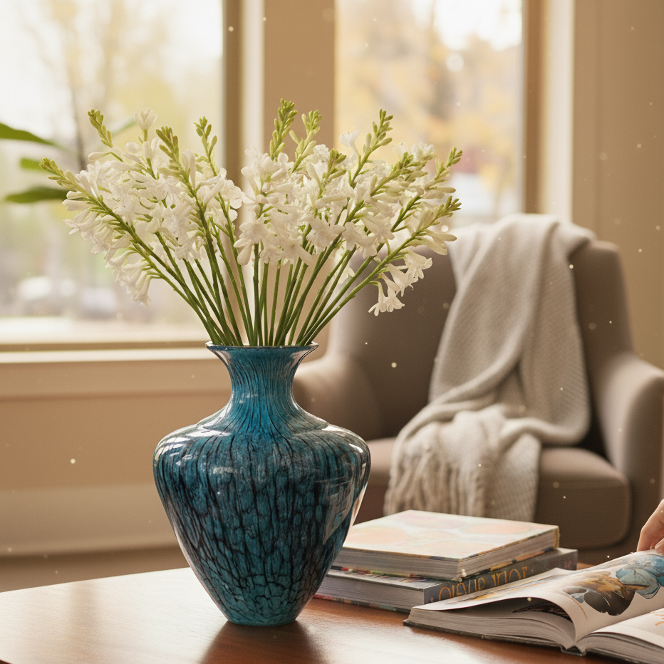 Glazed Glass Vase – alternate angle | INARA