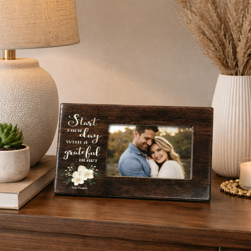 Grateful Heart Wooden Photoframe