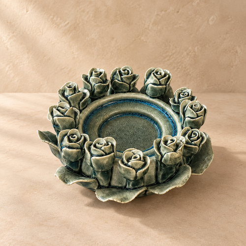 Rose Ceramic T-Light Holder