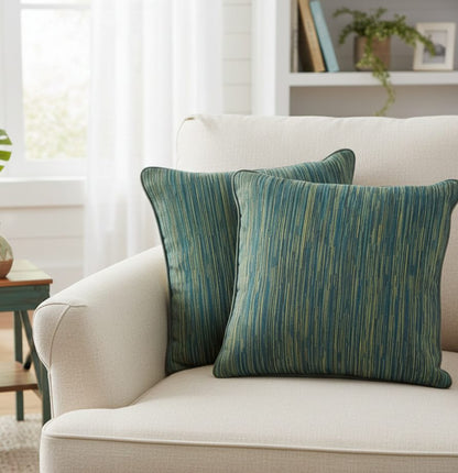 Green Textured Cushion Cover 16 x16 – Create a relaxing ambiance with this Green Textured Cushion Cover 16 x 16 that complements your decor | INARA
