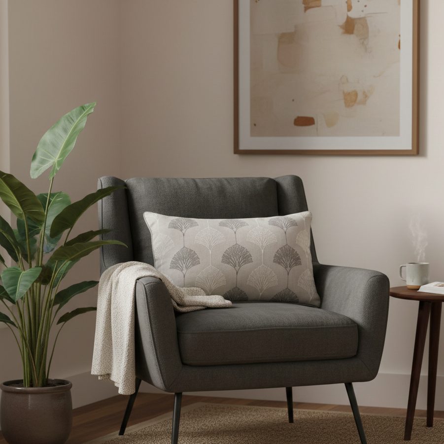 Grey & White Embroidery Cushion Cover 12 x 18 – Are you on the hunt for a way to spruce up your home's style | INARA