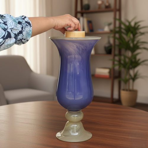 Purple Decorative Glass Vase