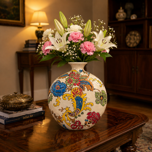 Regal Bloom Artisanal Ceramic Vase
