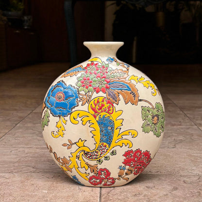 Regal Bloom Artisanal Ceramic Vase – alternate angle | INARA