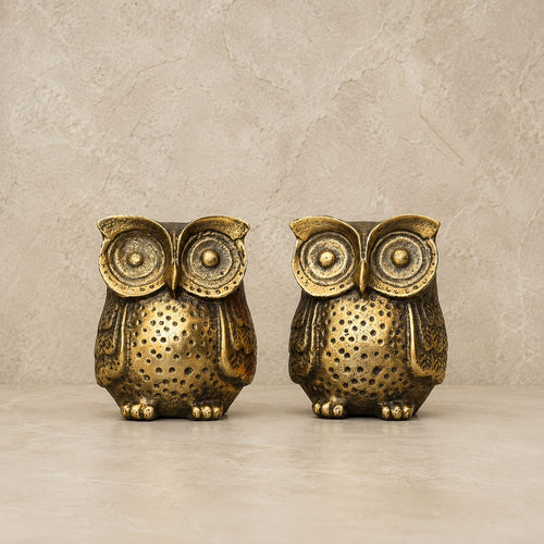 Rustic Metal Owl Bookend