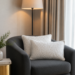 Modern White Velvet Cushion Cover 12 x 18