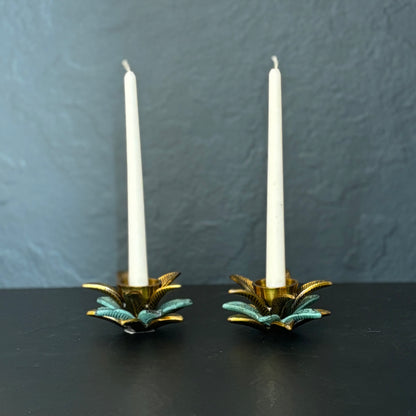 Vintage leaf T-Light Candle Holder Small – alternate angle | INARA