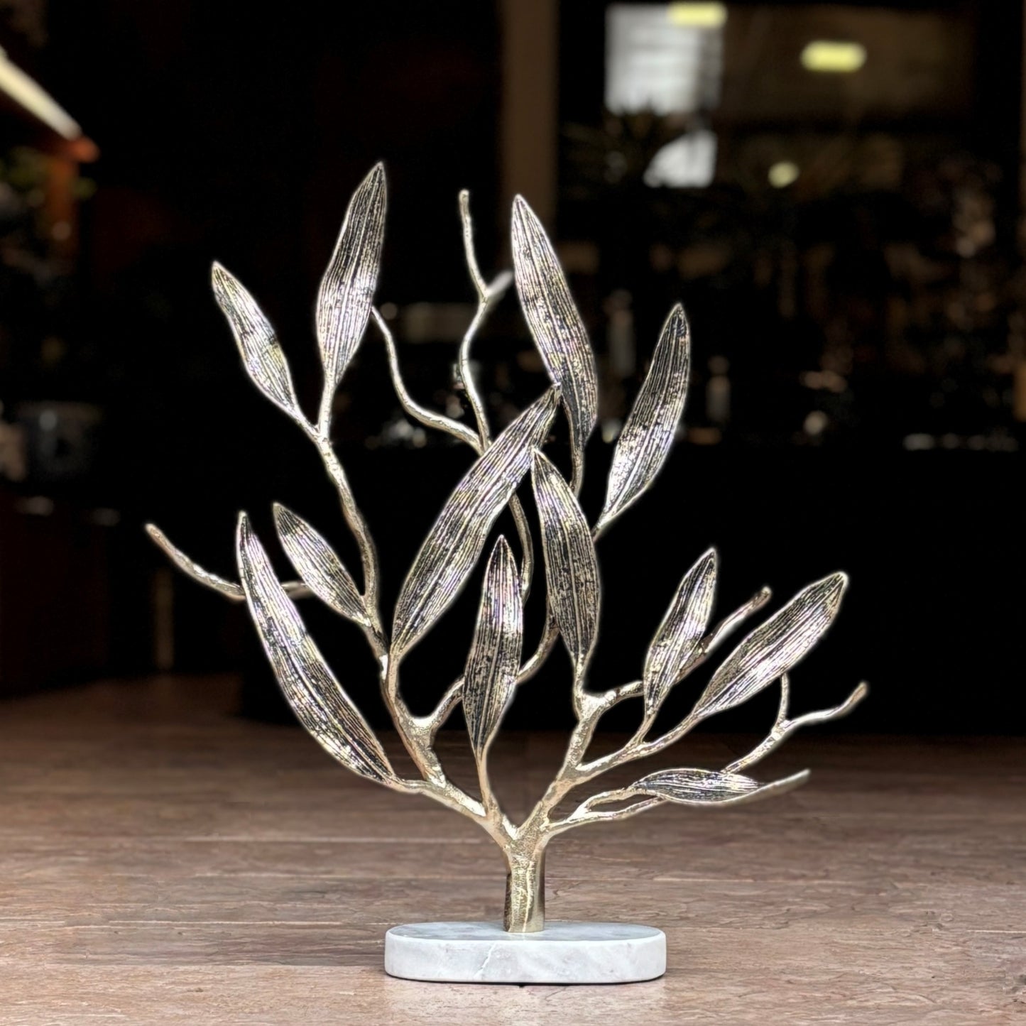 Antique Gold Olive Tree Decor