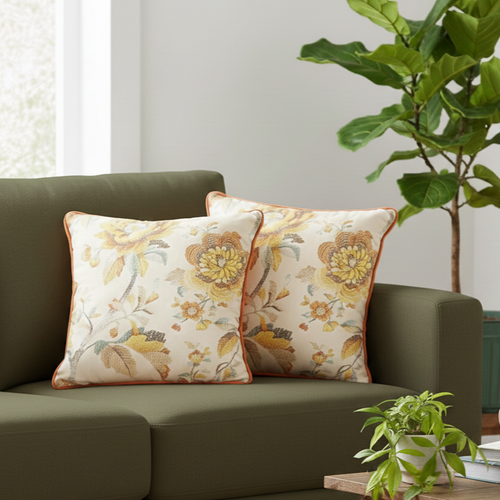 Magnolia Flower Cushion 16x16 – Our Magnolia Flower Cushion Cover 16 x 16 is the perfect blend of style and comfort | INARA