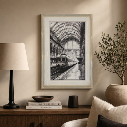 Mid-Night Express Canvas Wall Art – close-up detail view | INARA