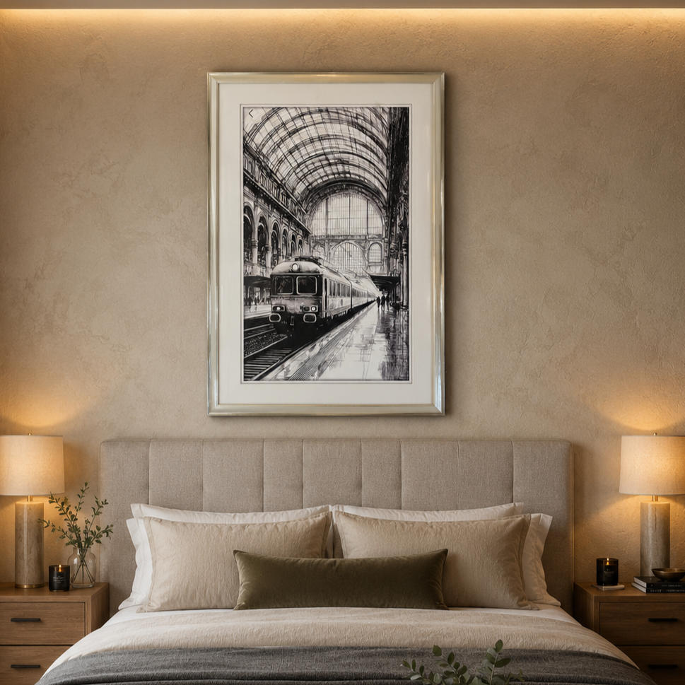 Mid-Night Express Canvas Wall Art – size and scale reference | INARA