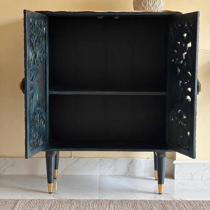 Midnight Mandala Wooden Carved Chests – size and scale reference | INARA