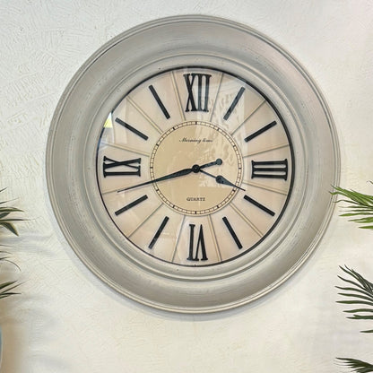 Modern White Wall Clock – close-up detail view | INARA