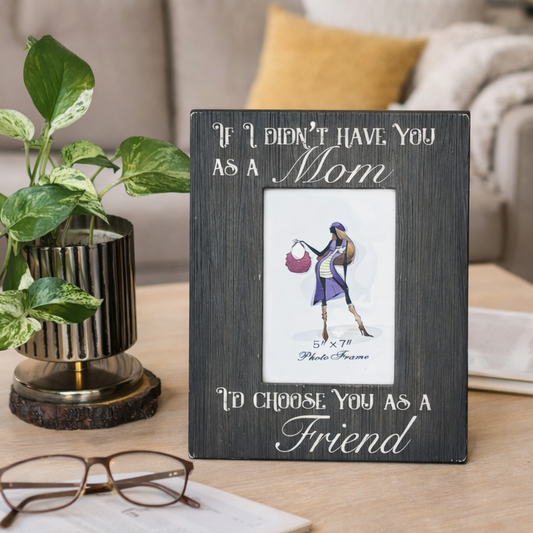 Mom Wooden Photoframe – Show your mom just how much you love her with a wooden photo frame that is engraved with a sweet message | INARA