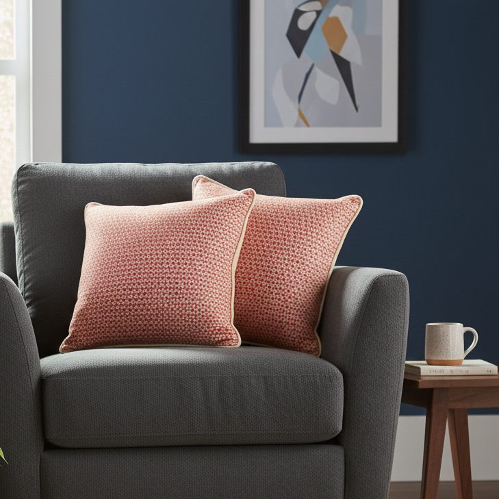 Oriana Rust Cushion Cover 16 x16 – Boost the aesthetic appeal of your room with the Oriana Rust Cushion Cover 16 x 16 | INARA