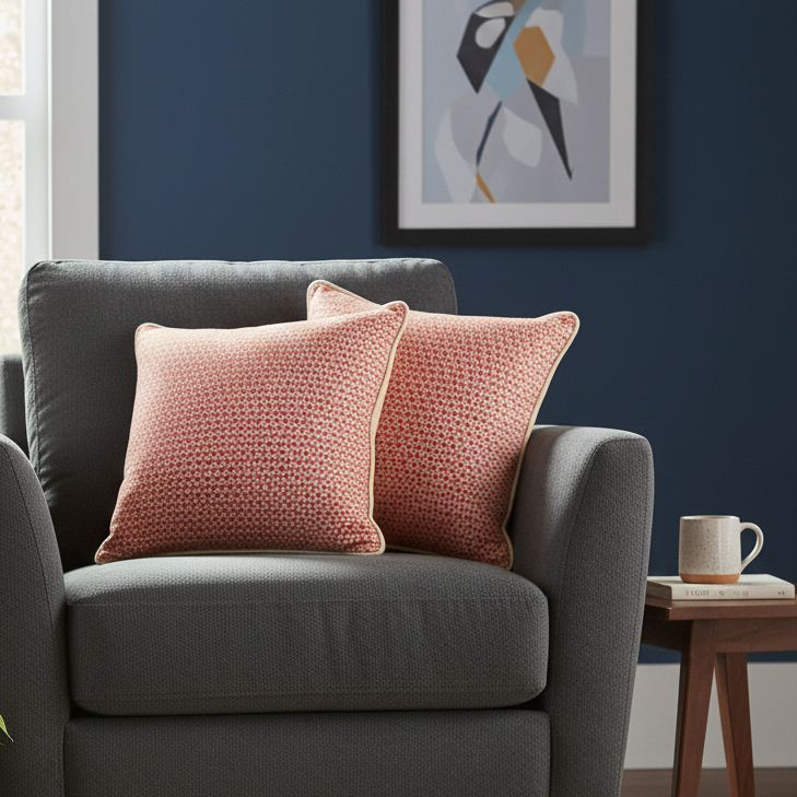 Oriana Rust Cushion Cover 16 x16 – Boost the aesthetic appeal of your room with the Oriana Rust Cushion Cover 16 x 16 | INARA
