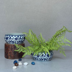 Small Blue And White Porcelain Planter