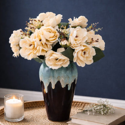 Artificial Wild Roses Flower Stem Peach – Add natural floral beauty to any space with our delicately crafted artificial wild roses flower | INARA