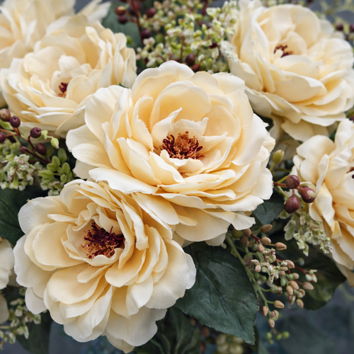 Artificial Wild Roses Flower Stem Peach