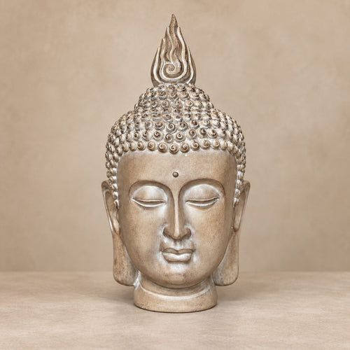 Serene Buddha Head Sculpture
