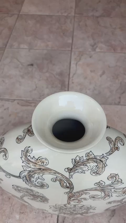 Ivory Grace Coral Ceramic Vase