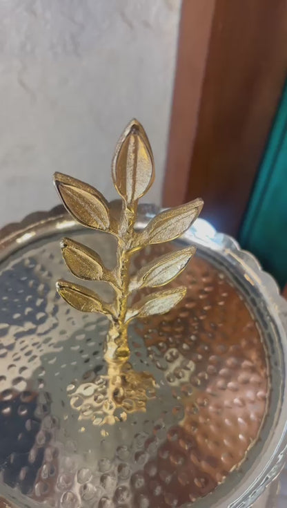 Leaf Two-Tier Serving Stand