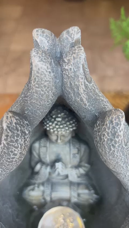 Divine Hands Tabletop Buddha Fountain